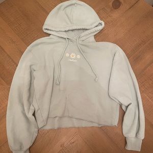 Hollister Daisy Embroidered Crop Hoodie